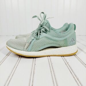 adidas PureBoost X Clima Ash Green Athleisure Slip On Running Sneakers F503